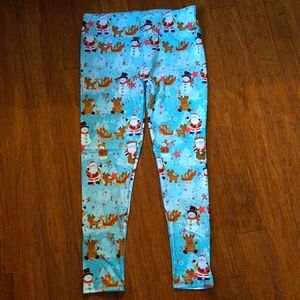 Brand New Women's Christmas Playground Leggings L/XL